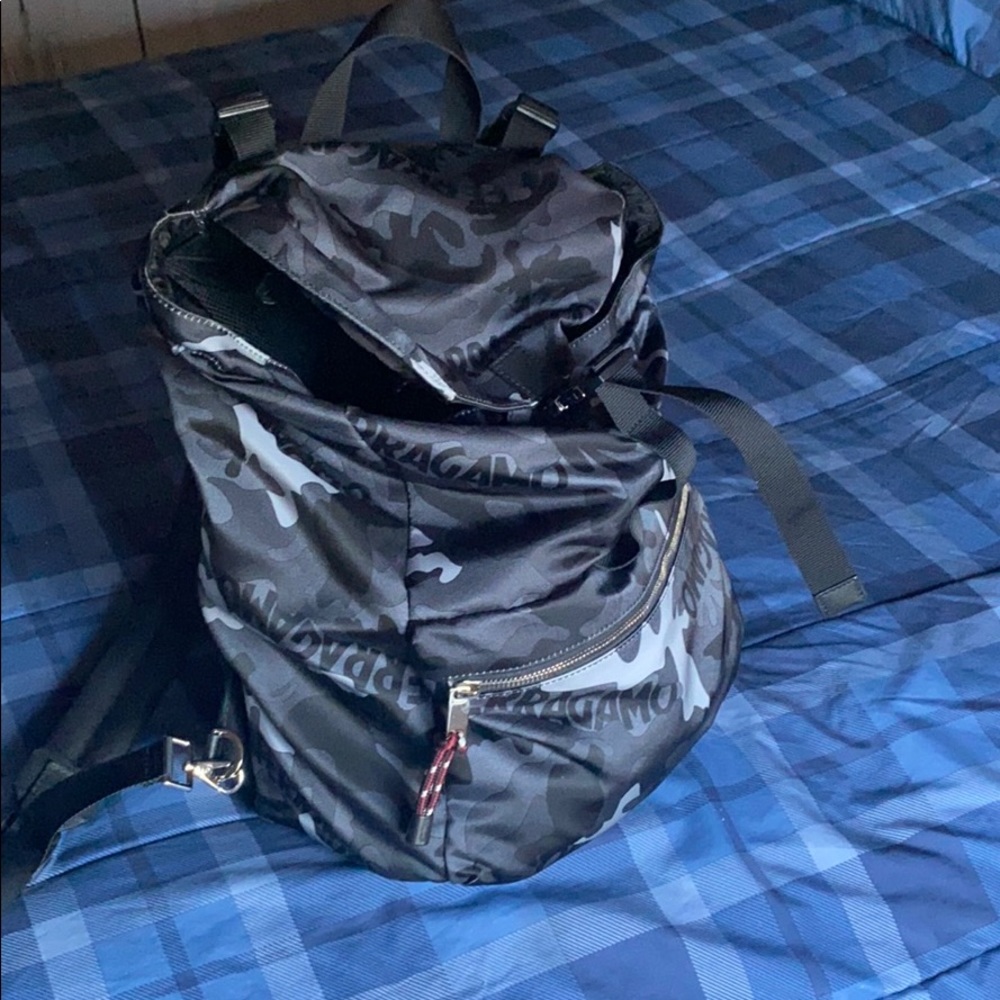 Ferragamo camouflage neoprene backpack